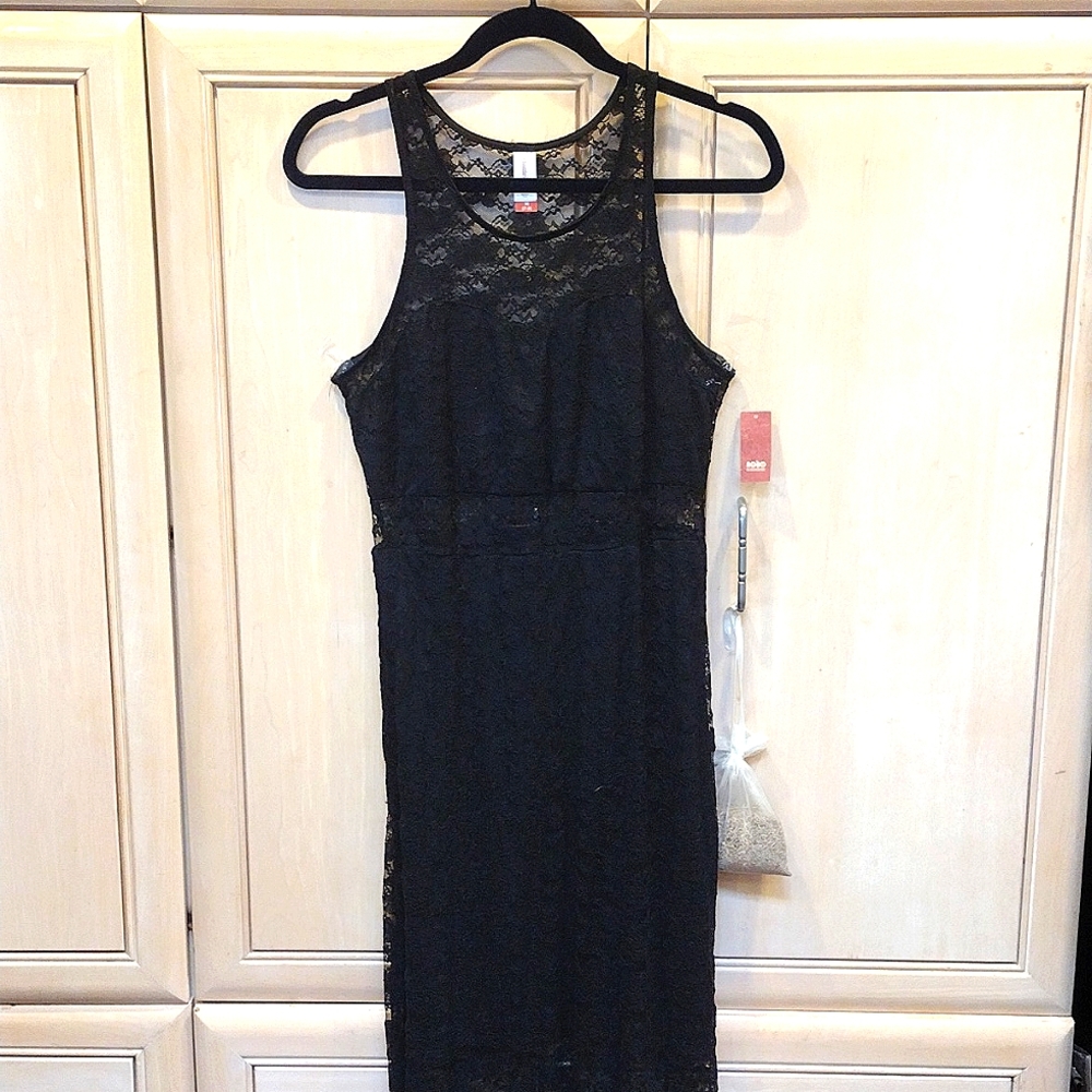 🖤No Boundaries Black Lace Long Dress